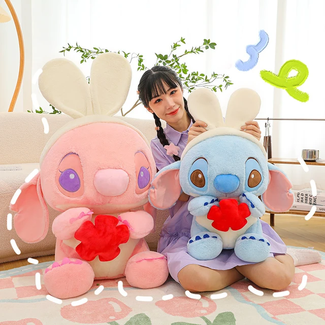 New Disney Stitch Angel Plush Toy Kawaii Lilo & Stitch Cartoon