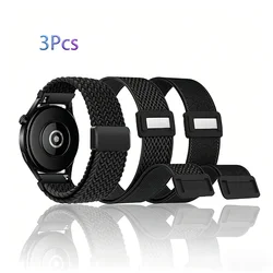Nylon Sports Strap Bracelet Belt - Set of 3, 20mm/22mm - Forerunner 965 (Black)