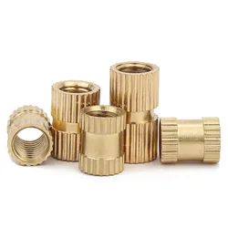 5-100pcs M1 M1.2 M1.4 M1.6 M2 M2.5 M3 M4 M5 M6 M8 M10 Braas insert nut Injection Molding Brass Knurled Thread Inserts Nuts