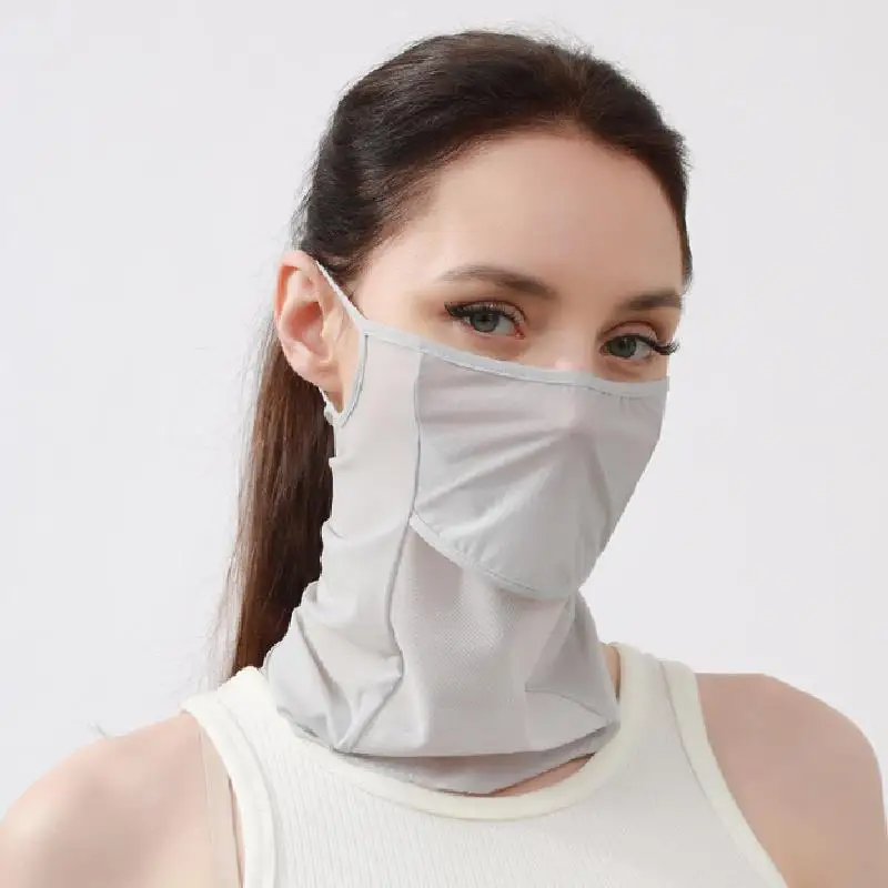 Sun Shading Hiking Scarf Bicycle mask Sun blocking mask Ice Silk Sun Protective Scarf Cycling Face Mask Hiking Scarves 2