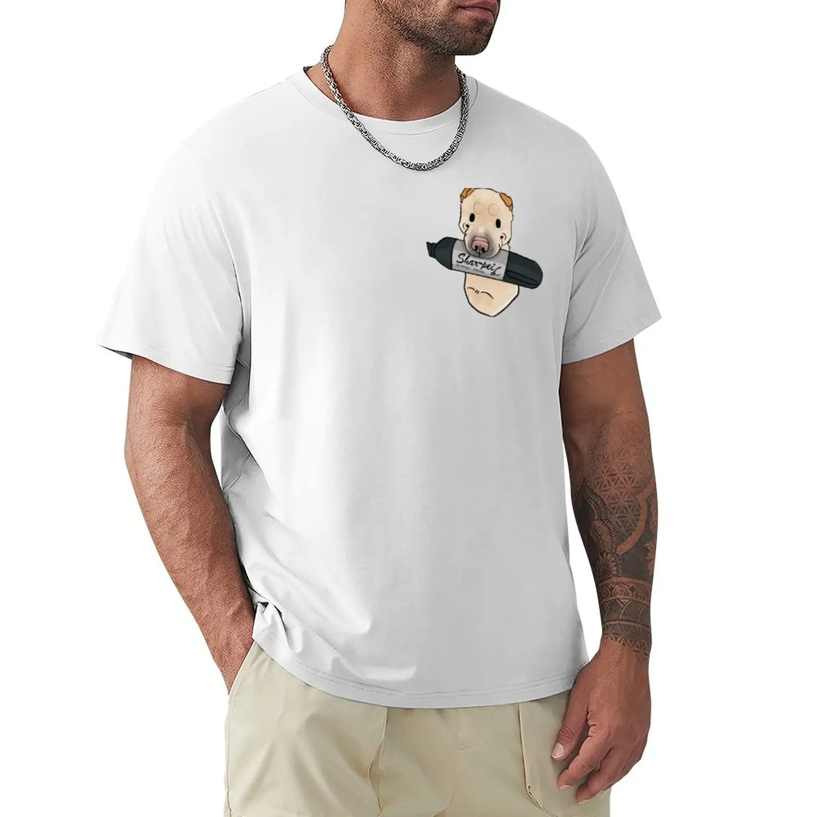 

Shar-pei T-shirt for a boy cute clothes hippie clothes Aesthetic clothing plain black t shirts men