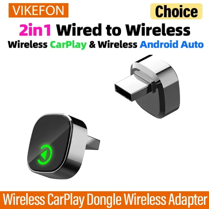 2in1 Wireless CarPlay Dongle Wireless Android Auto Adapter