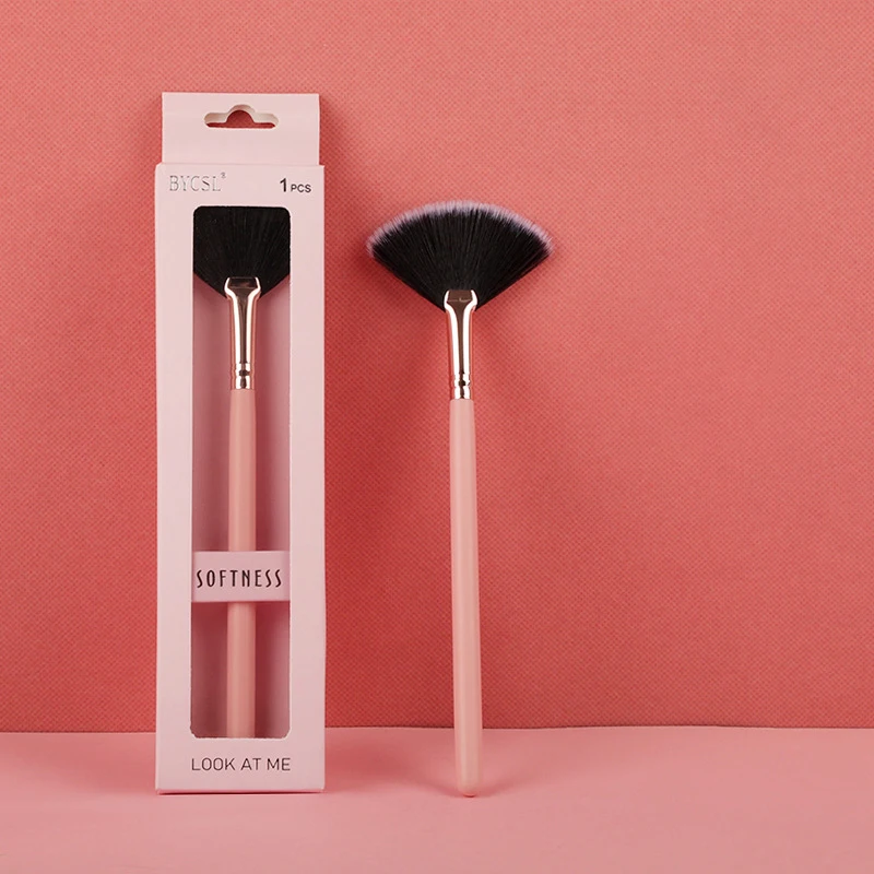 

1 Pcs Professional Fan Makeup Brush Highlighter Contour Face Loose Powder Brush Cosmetic Beauty Tools
