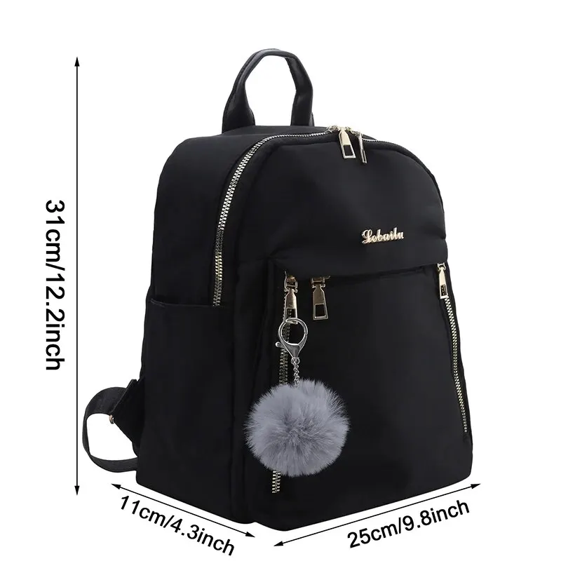 Backpacks Simple Large Capacity PU Black Travel Bag For Women Solid Harajuku Student Schoolbag Backpack Unisex Bags High Street