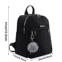 Backpacks Simple Large Capacity New Black Travel Bag For Women Solid Harajuku Student Schoolbag Backpack Unisex Bags High Street - Image 6