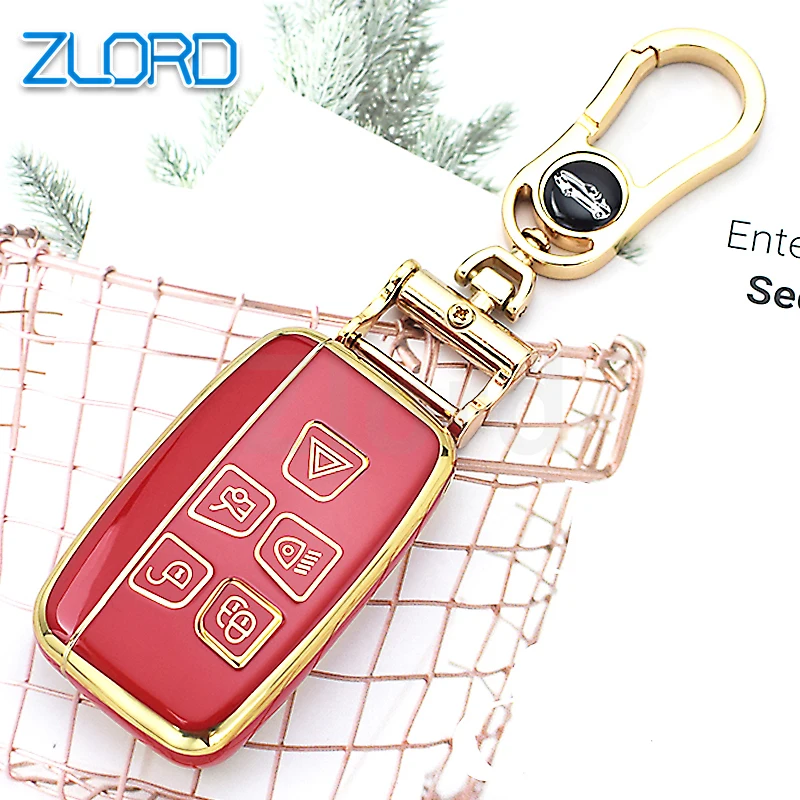 Per Land Rover Range Rover Sport Evoque Freelander Velar Discovery 4 Jaguar Xe Xj Xf Guitar Tpu Car Remote Key Case Cover Shell