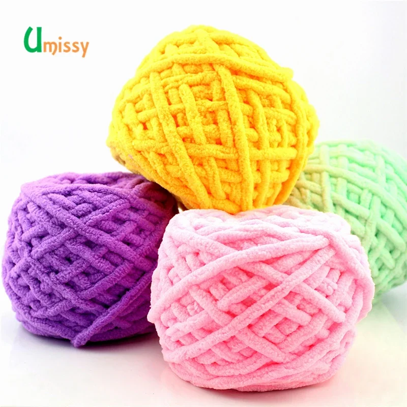 1pc Colorful Dye Scarf Hand-knitted Yarn For Hand knitting Soft Milk Cotton Yarn Thick Wool Yarn Giant wool blanket