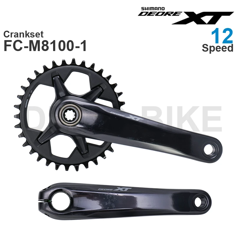 SHIMANO シマノ Deore XT FC-M8100 クランクセット DEORE XT クランクセット 48.8 mm チェーンライン 2x12スピード
