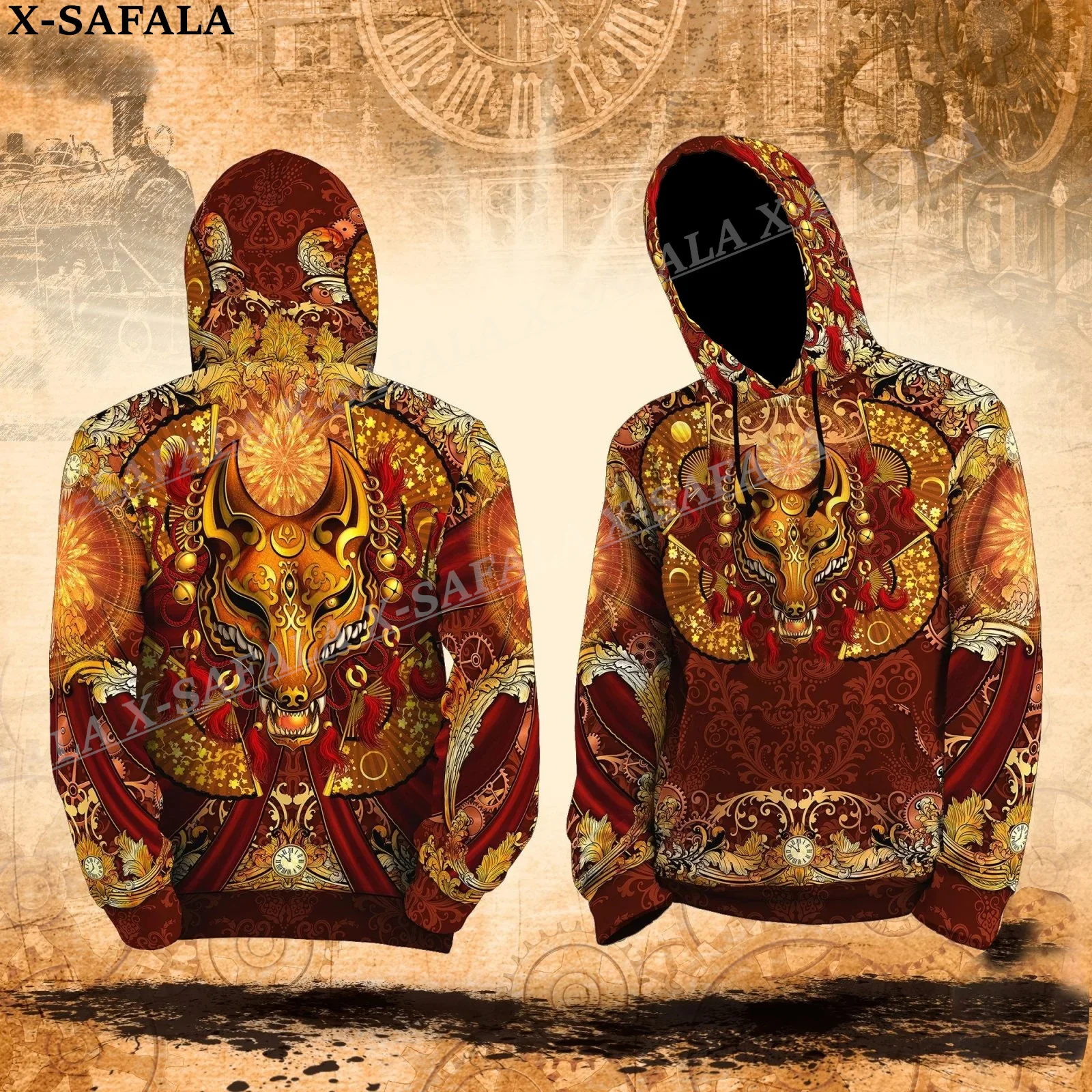 

Kitsune Fox Japanese Myth 3D Print Zipper Hoodie Man Female Pullover Sweatshirt Hooded Jacket Jersey Coat Tracksuits-5