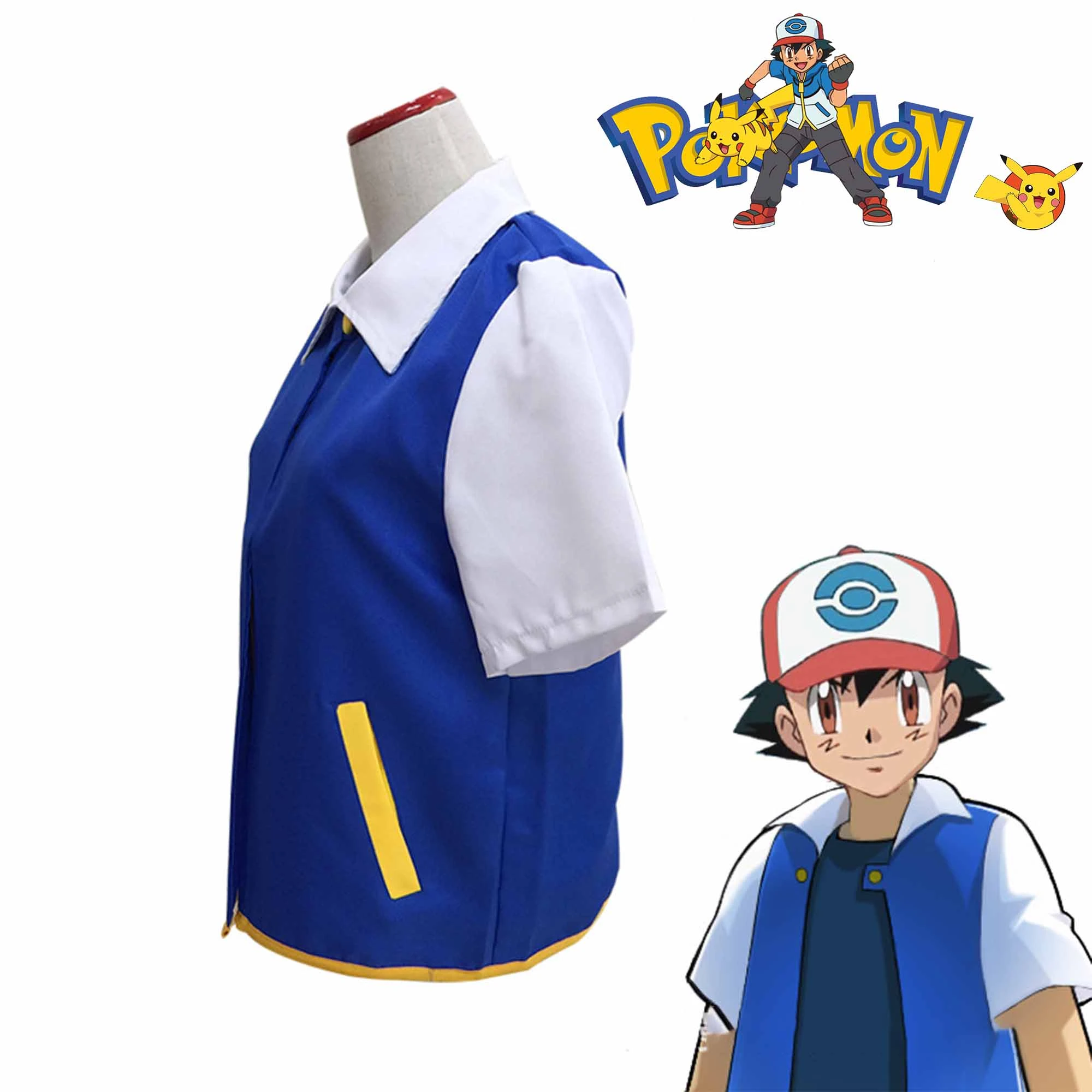 Pokemon Ash Ketchum Cosplay Kleding Jacket Kostuum Meisjes Cos Jas| - AliExpress