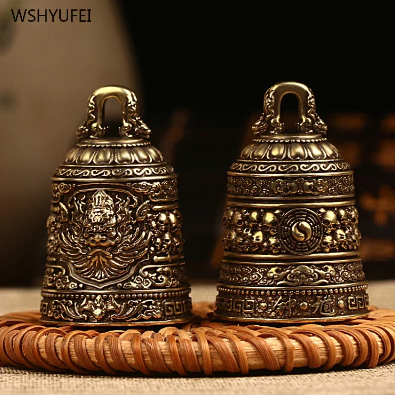 1 pc brass Zhong Kui Bell Car keychain Car mounted pendant Car tassel pendant Daily gift giving Room wall decoration Aesthetics 5