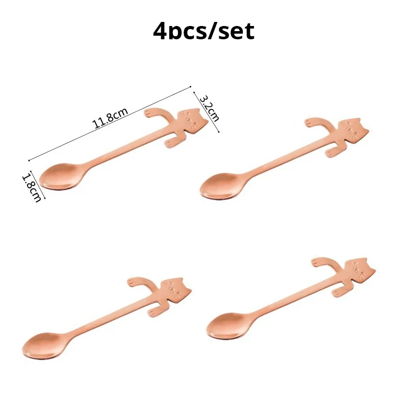 4pcs rose gold