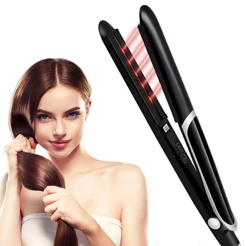 Piastra per capelli a riscaldamento rapido a infrarossi piastre per tormalina in ceramica ionica professionale piastra per capelli Ptc 1