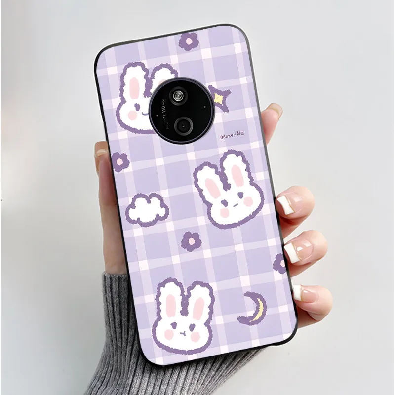 Aesthetic Shockproof Black Silicone Case with Sunset Pattern