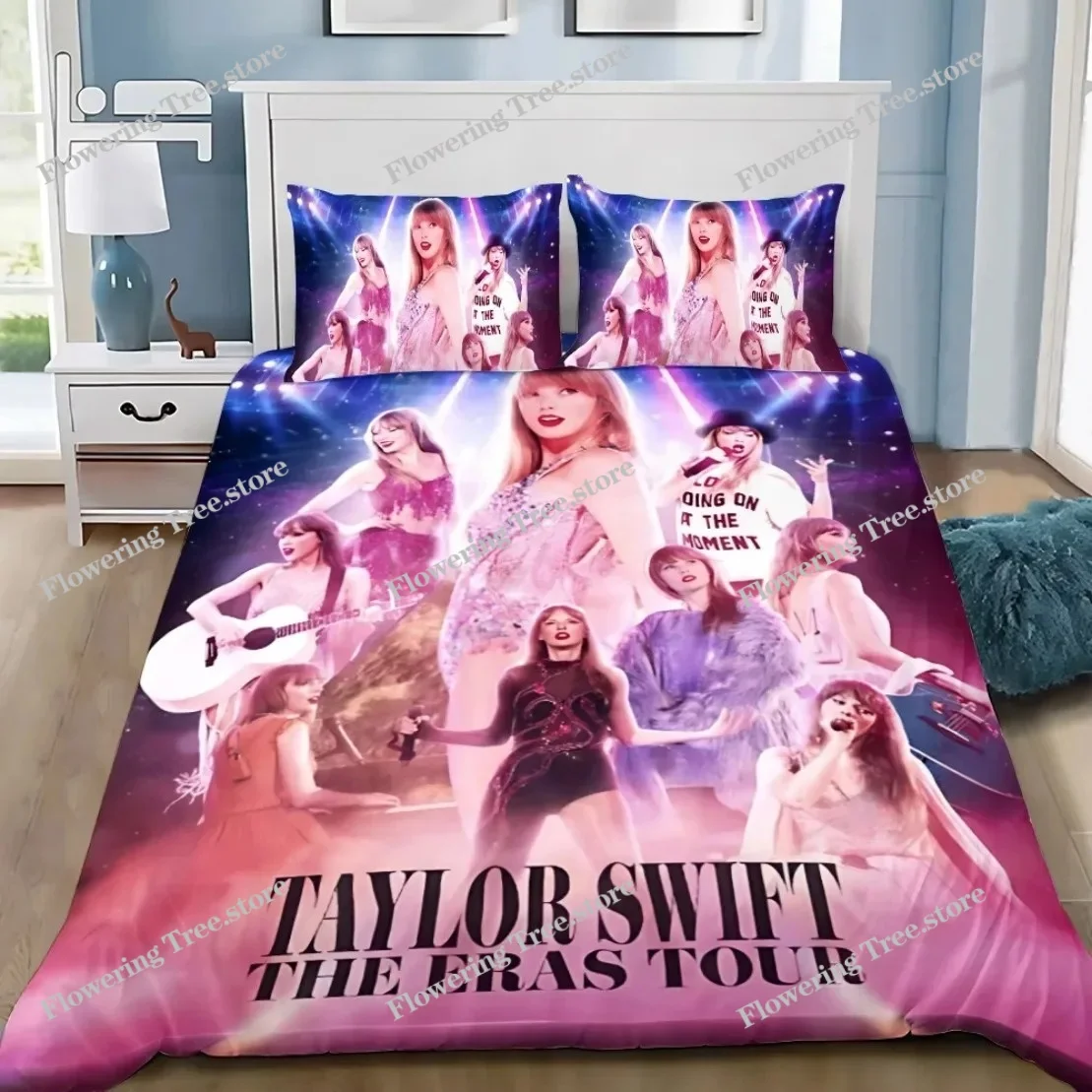 3D Print T-Taylors Adult Boy Girl Bedroom Decoration Duvet Cover Pillowcase T-TaylorS S-SwiftS Bedding Set multi-size Customisab 5
