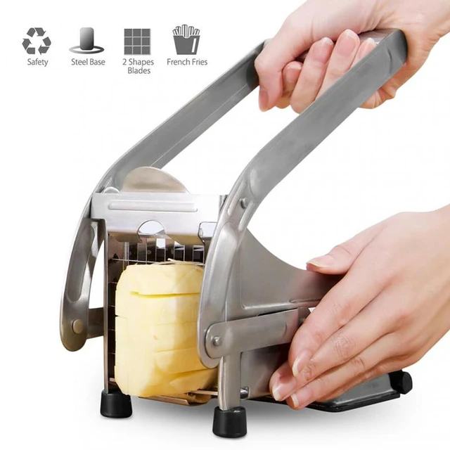 Commercial Vegetable Chopper with 4 Blades Stainless Steel Home French Fry  Dicer Slicer Manual Cutting Kitchen Appliance - AliExpress