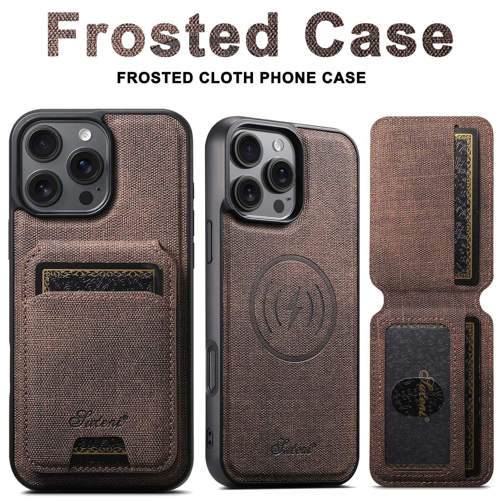 Magnetic 2-in-1 Card Holder Wallet Leather Phone Case Compatible with MagSafe Wireless Charging for iPhone 16ProMax 15Plus 14 13 2