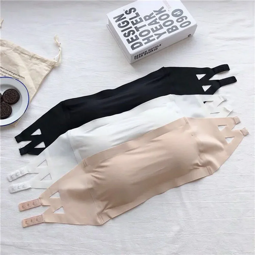Women tube tops Seamless Tube Tops Women Strapless Padded Bra Bandeau Tube Top