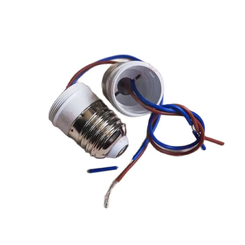 E14 E27 220V Lamp Holder Screw with Wire Plastic LED Lamp Base for Crystal Lighting Modification lamp bulb holder,lamp holder,lamp base,led lamp base