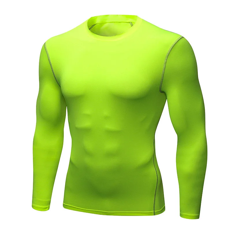 1pcs Men's Long-sleeved Thermal Underwear Male Thin Tight Fitting Fast Dry Elastic Fitness Tops Man Autumn Winter Sprots Wear - Image 5