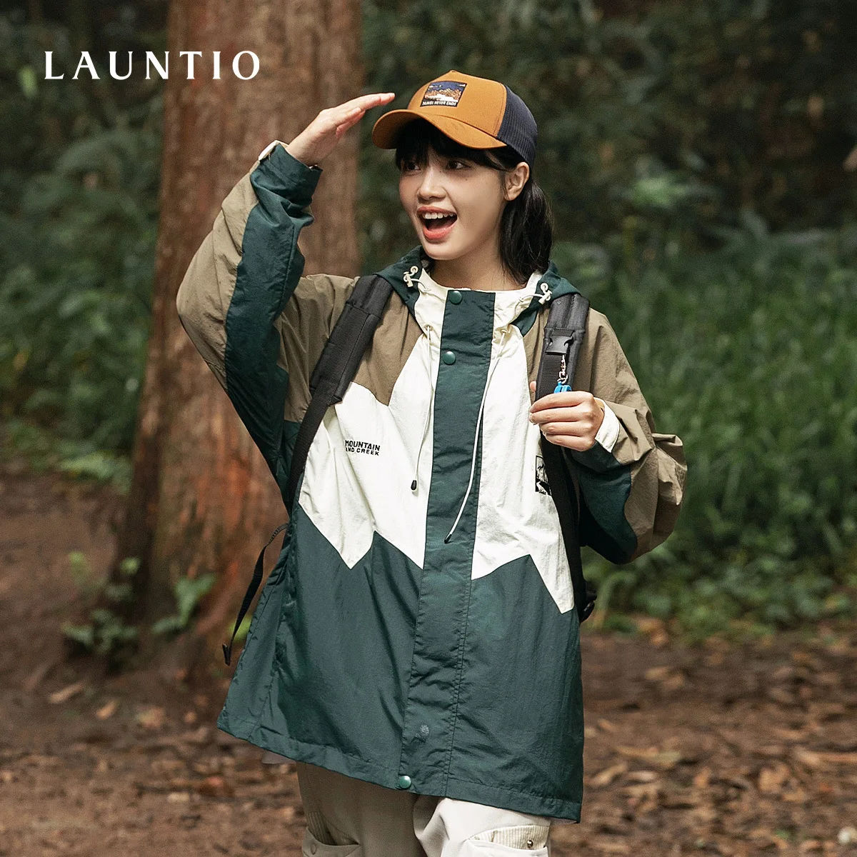 

2023 Autumn and Winter Leisure Loose Color Contrast Patchwork Hoodie Workwear Jacket Men