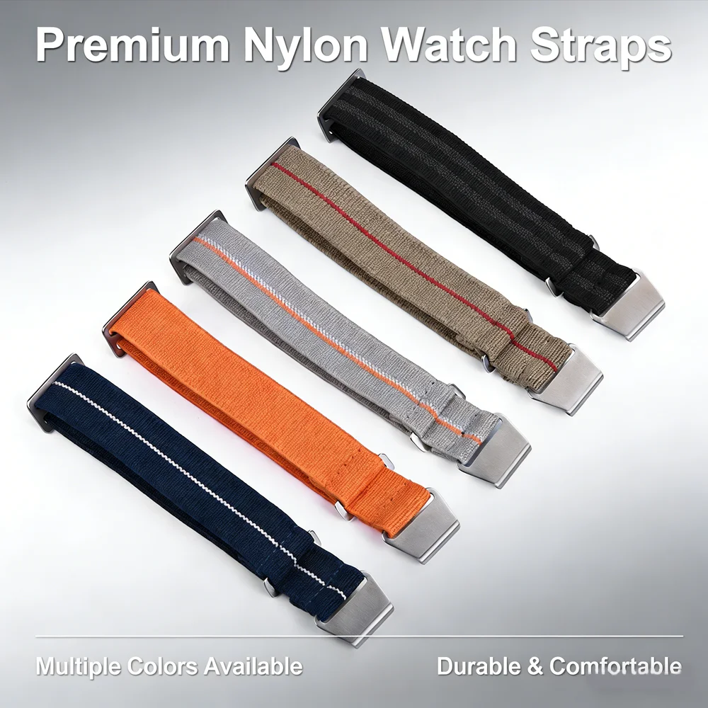 Premium Quality Durable Nylon Watch Band - Comfortable Military Washable Strap for Men, Universal Fit