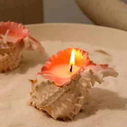 Handmade Conch Scented Candle - Elegant Home Decor Ornament and Holiday Gift (B12376A)