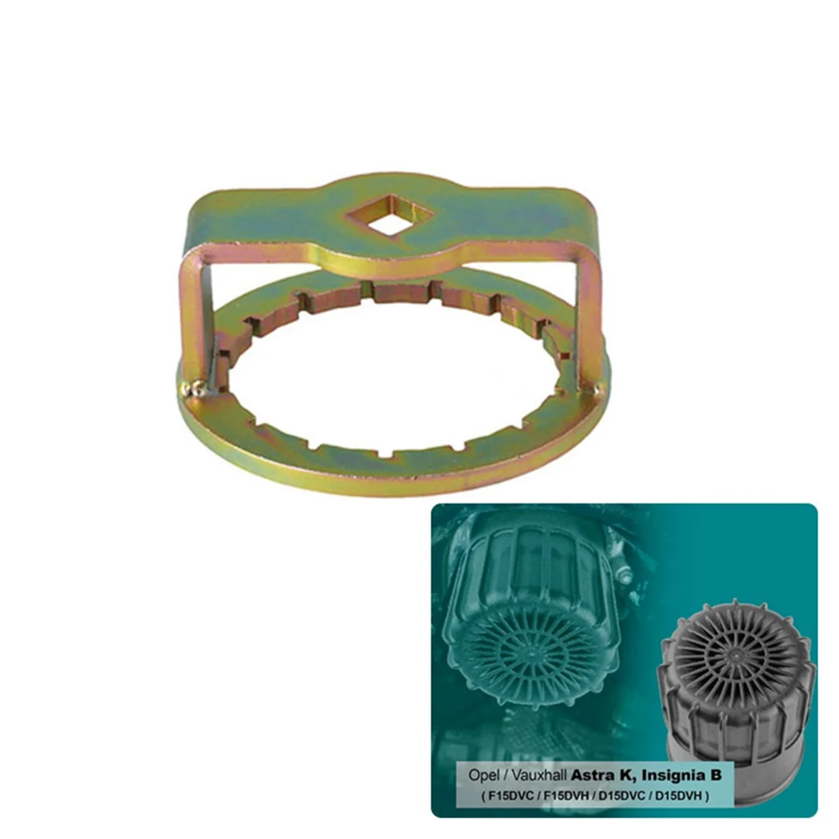 Oil Filter Wrench Removal Tool,Oil Filter Tool for Opel Vauxhall 1.5L Astra K Insignia 74.7mm 15 Slots 1/2inch G