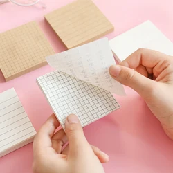 Bloc Notes adhésif en papier Kraft blanc, 80 feuilles, joli bloc Notes pour Scrapbooking, fournitures scolaires et de bureau, accessoires 
