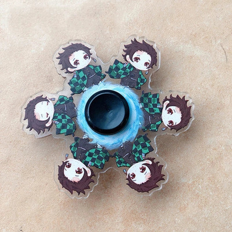 

Anime Demon Slayer Running Fidget Relief Rodent Hand Spinner Kids Toy Fingertip Gyro Bearing Mute Gifts Decompression Artifact