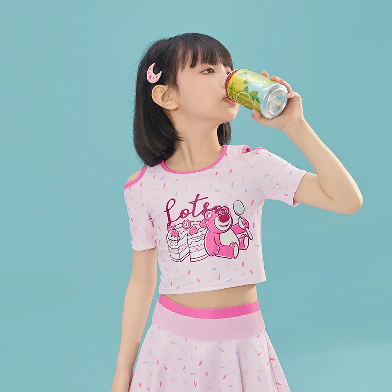 thumbnail image 1 of Traje de baño de una pieza con cremallera para niños y niñas de Disney Mickey Minnie Lotso, protección solar, entrenamiento de natación para niños, ropa deportiva de secado rápido, 1 of 5