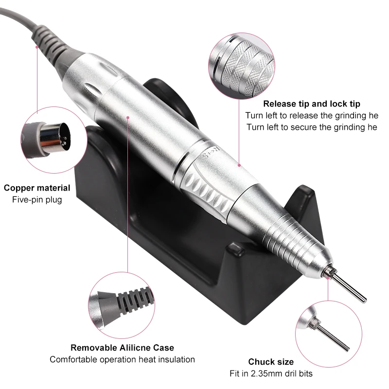 35000/20000 RPM Electric Nail Drill Machine Mill Cutter Sets for Manicure Nail Tips Manicure Electric Nails Pedicure File Tools 6