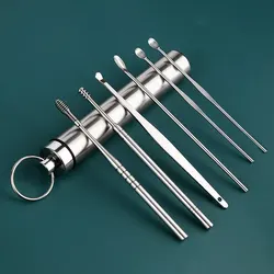 12-Piece Stainless Steel Ear Care & Cleaning Tool Set (Two packs)