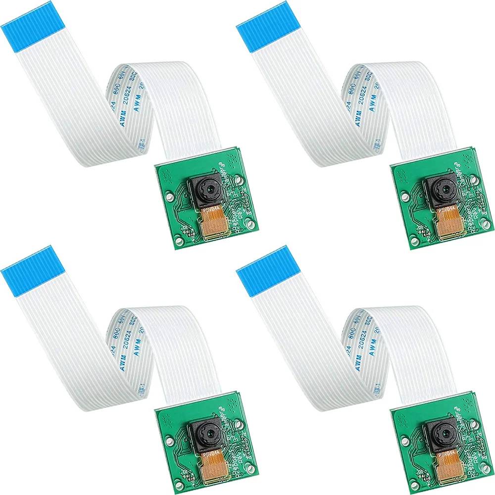 

4Pcs 5 Megapixels 1080P Sensor OV5647 Mini Camera Module for Raspberry Pi Model A/B/A+/B+,Pi 2B Pi 3B,Pi 3 B