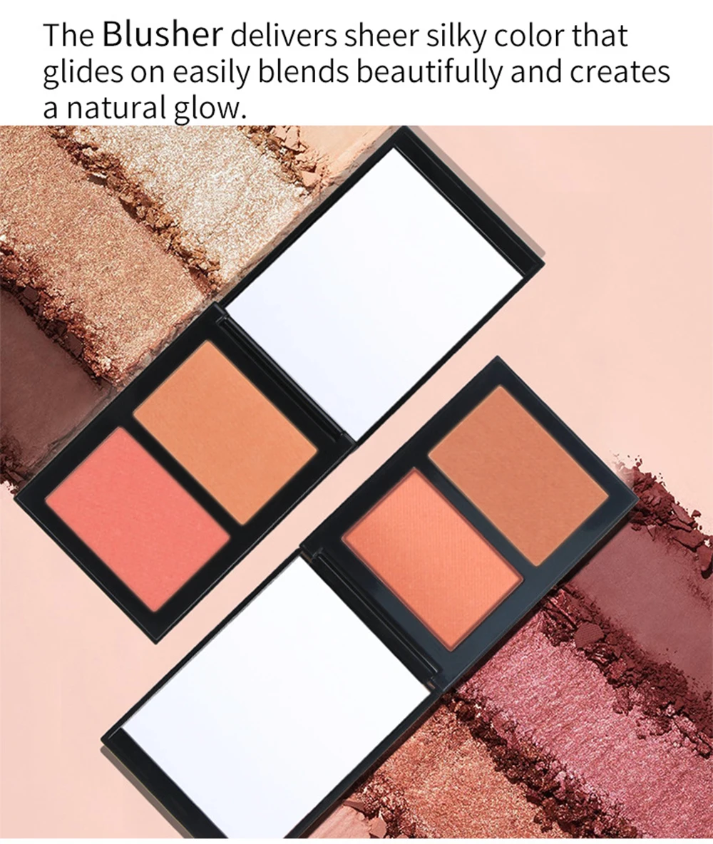 Contouring Powder Palette 14 Colour Custom Blush And Highlighter_voghion.com