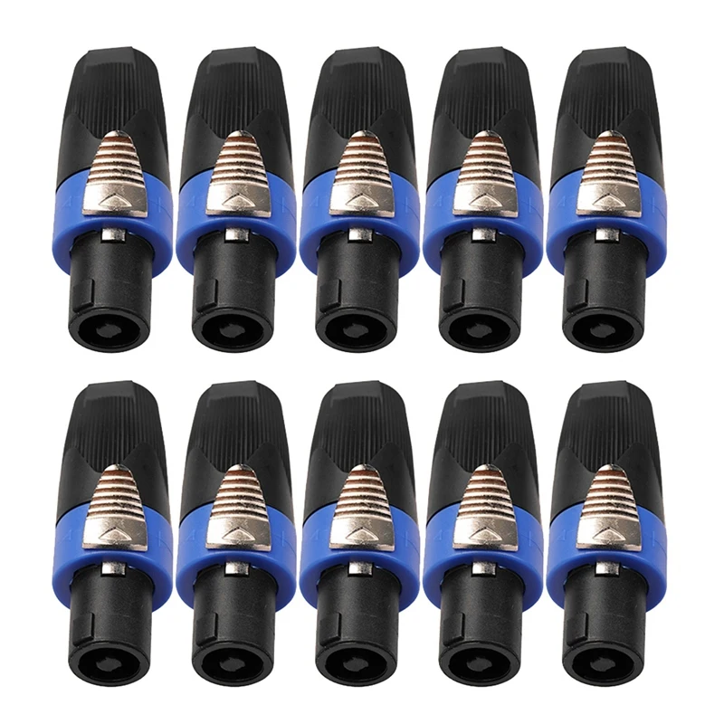 

10 PCS Audio Plug Twist Lock Portable Speaker Wireless For Neutrik Speakon NL4FC