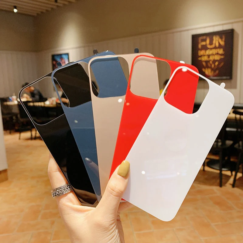 Tempered Glass Iphone 11 Red Back Glass 2Pcs Full Cover Rear Back
