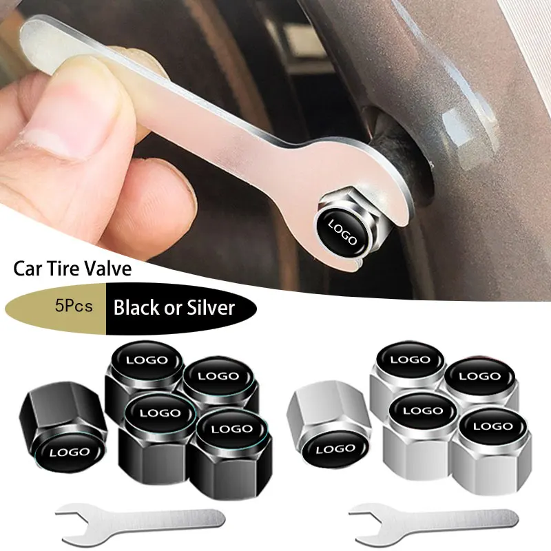 5PcsCarValveCapTyreStemsCapDustproofTyreValveForJeep
