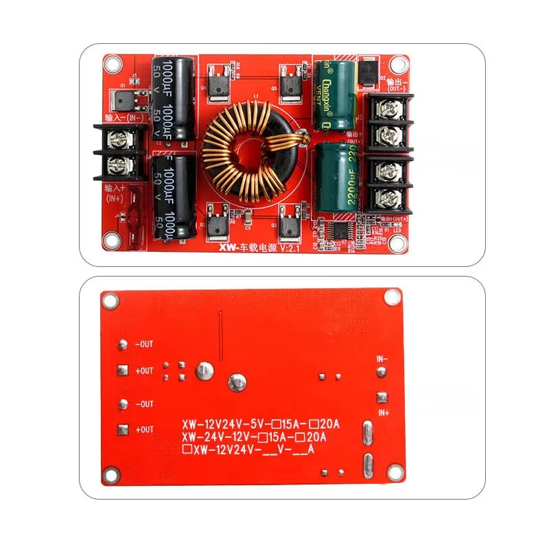 DC-DC 스텝다운 전원 공급 장치 24V에서 12V로 변환하는 PCB 회로 기판 10A30A 벅 컨버터 (택시, 버스, 자동차 LED 디스플레이 모듈용)