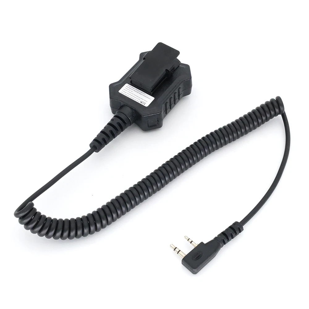 2024 NEW NATO plug U94X PTT Headphone Adapter for Kenwood HYT TYT Baofeng UV 82 UV5R UV6R BF888S Handheld radio walkie talkie