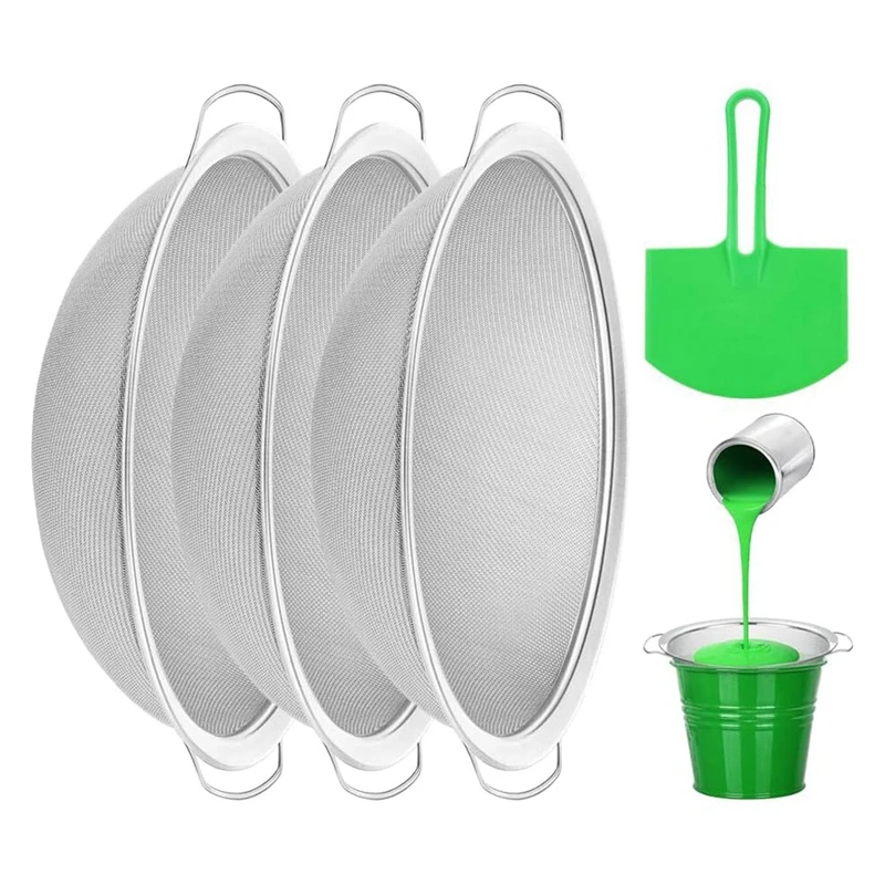 Fine Mesh Paint Strainer 60 Mesh Stainless Steel Paint Strainer Fits 5-Gallon Buckets To Filter Impurities From Durable A