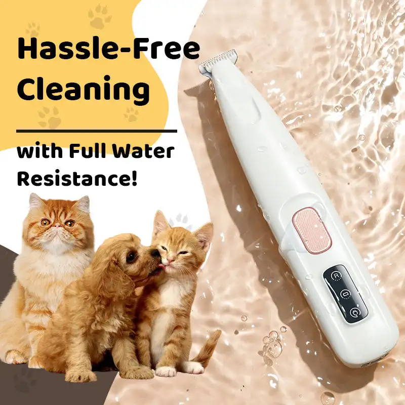Fully Waterproof Rechargeable Pet Shaver with LED Light Cats Hair Trimmer Dog Hair Care Supplies Safe Dog Clippers for Grooming 4