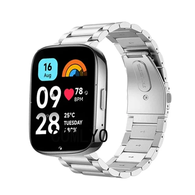 SeNool Correa para Xiaomi Redmi Watch 3 Active, [Pulsera de Repuesto de  Acero Inoxidable] [Resistente Desgaste] [Resistencia Corrosión], Banda para