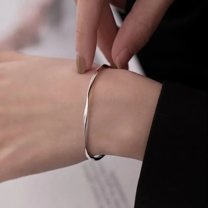 Aneneiceera Bracciale a Catena Lucida Gypsophila Bracciale a Catena Regolabile in Argento con Graffette Catena a Mano Minimalista Sottile Sparkle Love Paillettes Bracciale da Sposa Gioielli per Donne