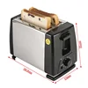 Electric Toaster Machine Mini 2 Slice Slot Stainless Steel Restaurant Appliance Sandwich Burger Bun Bread Breakfast Toaster 3