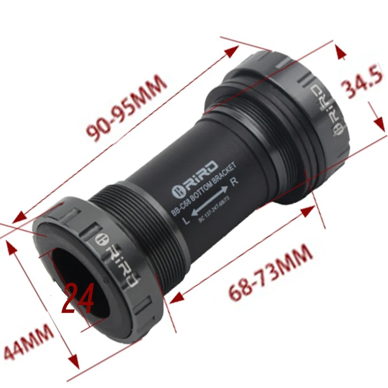 Bsa 68 세라믹 바텀 브래킷 24mm 나사산 중앙 이동식 바텀 브래킷 68mm 73mm MTB 로드 산악 자전거용