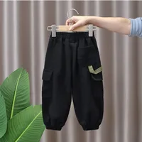 Spring and Autumn Kids Boys Pants 2024 New style Children's Handsome Cargo pants Cotton Boys Baby Casual Pants 4
