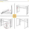 Small Folding Computer Desk 32 inch, Writing Gaming Computer Desk for Small Spaces, No Assembly Required Small Office Desk 4