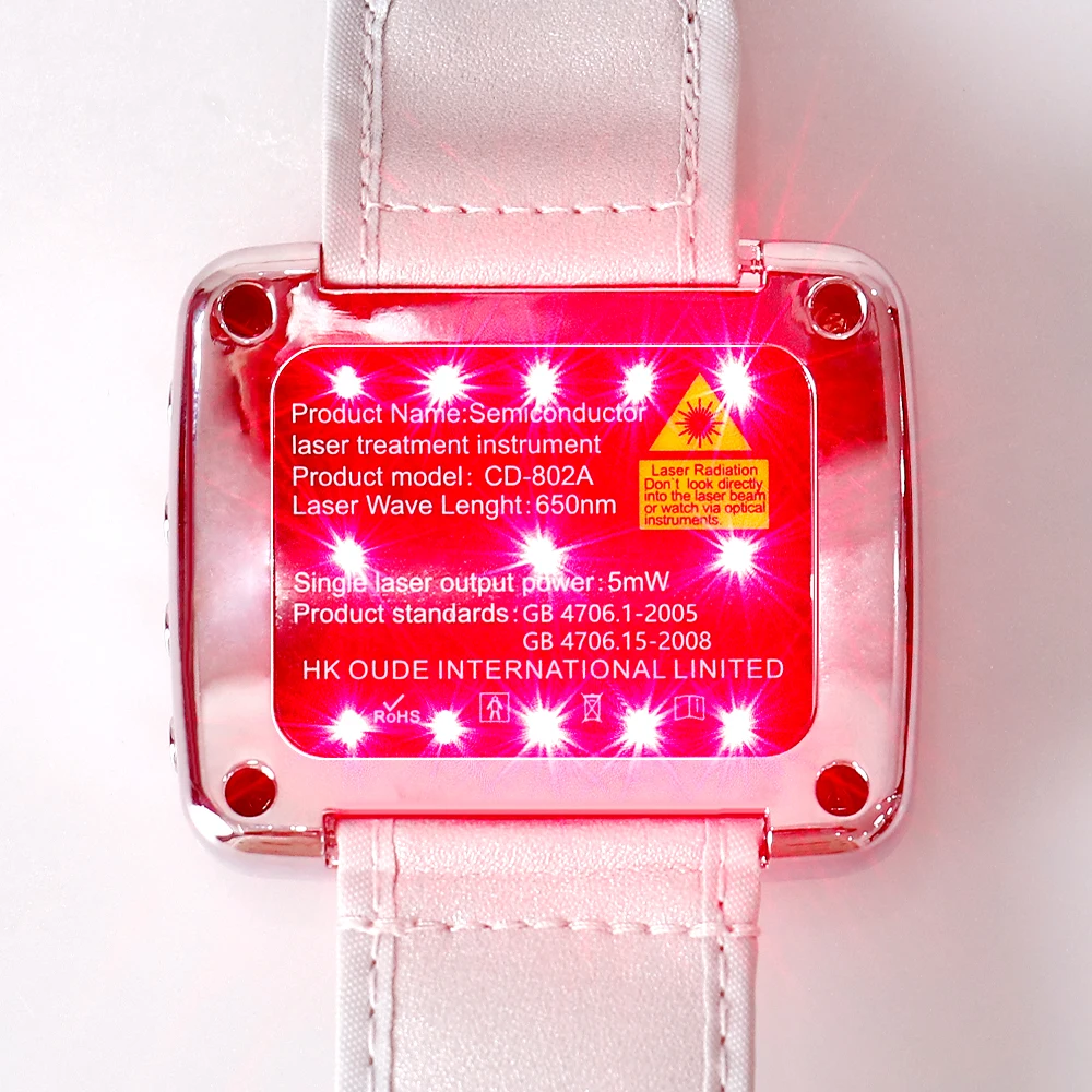 13Holes 650nm Laser LLLT Wrist Watch For Therapy Hypertension Nose Rhinitis Sinusitis Diabetes Cholesterol Treatment Diode Watch