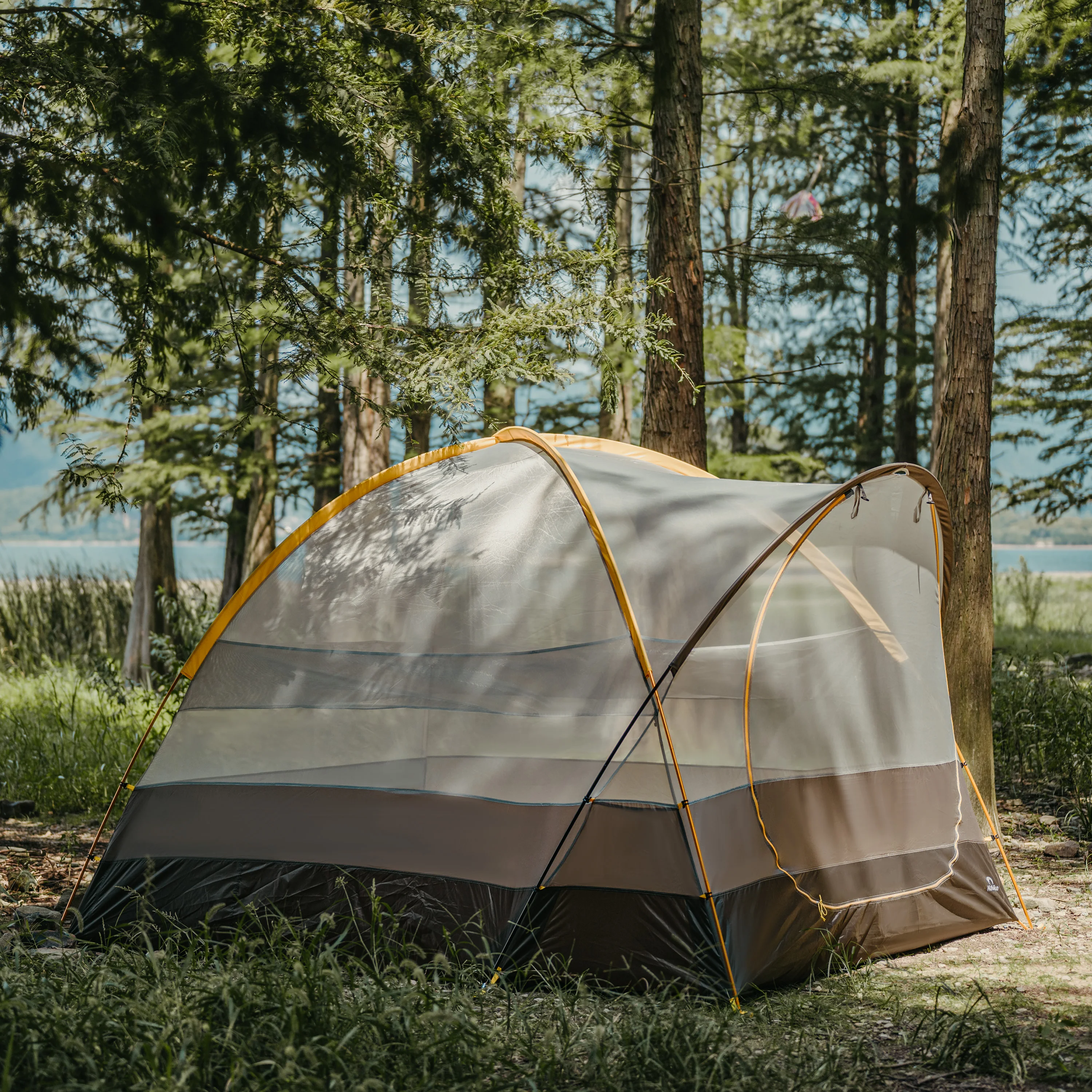 Naturehike KOTA6 Tunnel Tent 70D One Room One Living Room Large Space 4 SeasonTent Outdoor Travel Waterproof Tents With Chimney